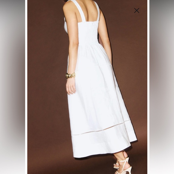 Reformation Everett Linen Midi Sundress white - Picture 2 of 16